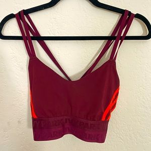 WORN & WASHED | Ivy Park Maroon and Solar Orange Sports Bra | SIZE M